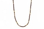 Load image into Gallery viewer, GARNET &amp; MOONSTONE NECKLACE 3MM FAIR TRADE 24K GOLD VERMEIL - Joyla Jewelry
