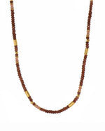 Load image into Gallery viewer, Garnet and Moonstone 3mm Jewelry Set in 24K Fair Trade Gold Vermeil
