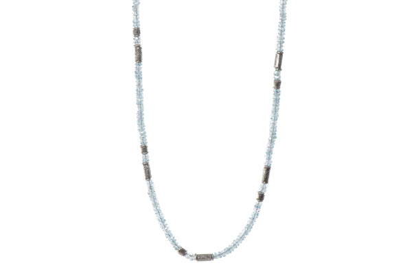 Blue Topaz Necklace 3mm 24K Fair Trade Gold Vermeil