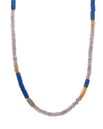 Load image into Gallery viewer, Labradorite and Lapis Jewelry Set in 24K Fair Trade Gold Vermeil
