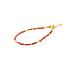 Coral 3mm Bracelet 24K Fair Trade Gold Vermeil