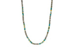 Load image into Gallery viewer, TURQUOISE, CHRYSOCOLLA &amp; LABRADORITE NECKLACE 5MM FAIR TRADE 24K GOLD VERMEIL - Joyla Jewelry

