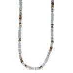 Load image into Gallery viewer, AQUAMARINE CHIPS, ROSE QUARTZ, SMOKY QUARTZ &amp; PEARLS NECKLACE - Joyla Jewelry
