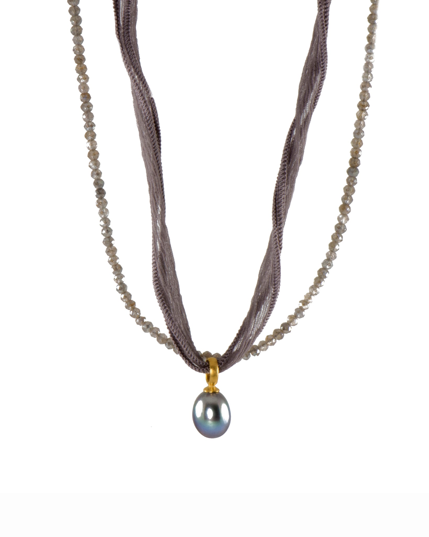 LABRADORITE NECKLACE FAIR TRADE 24K GOLD VERMEIL
