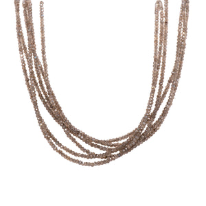 Multi Strand Labradorite 2mm Necklace 24K Fair Trade Gold Vermeil