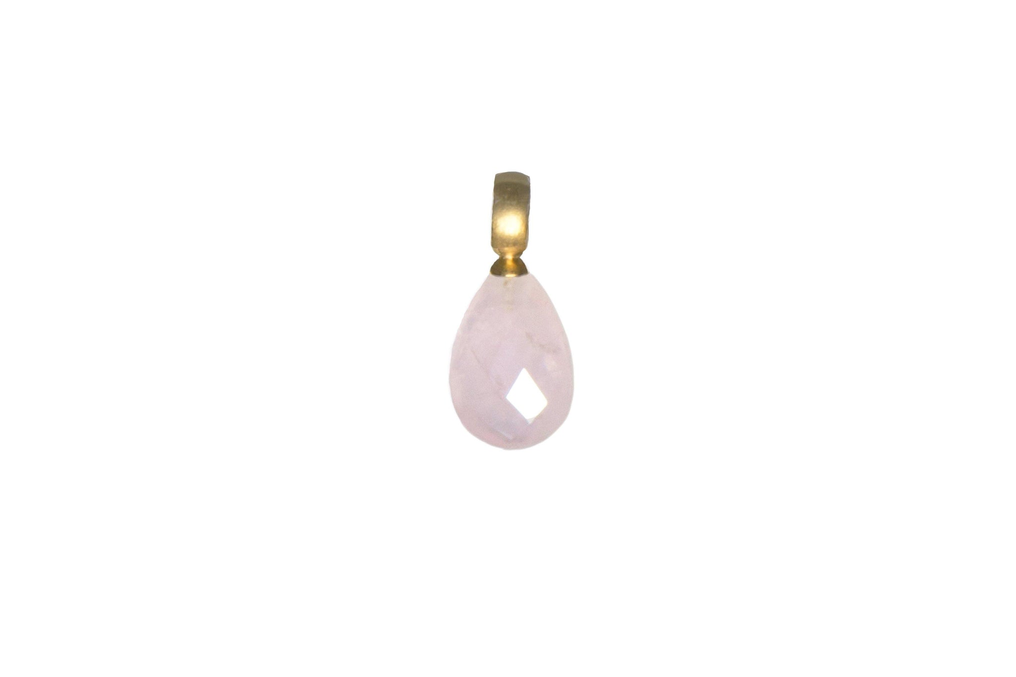 ROSE QUARTZ PENDANT FAIR TRADE 24K GOLD VERMEIL - Joyla Jewelry