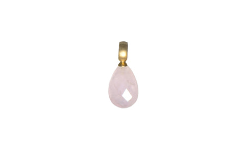 ROSE QUARTZ PENDANT FAIR TRADE 24K GOLD VERMEIL - Joyla Jewelry