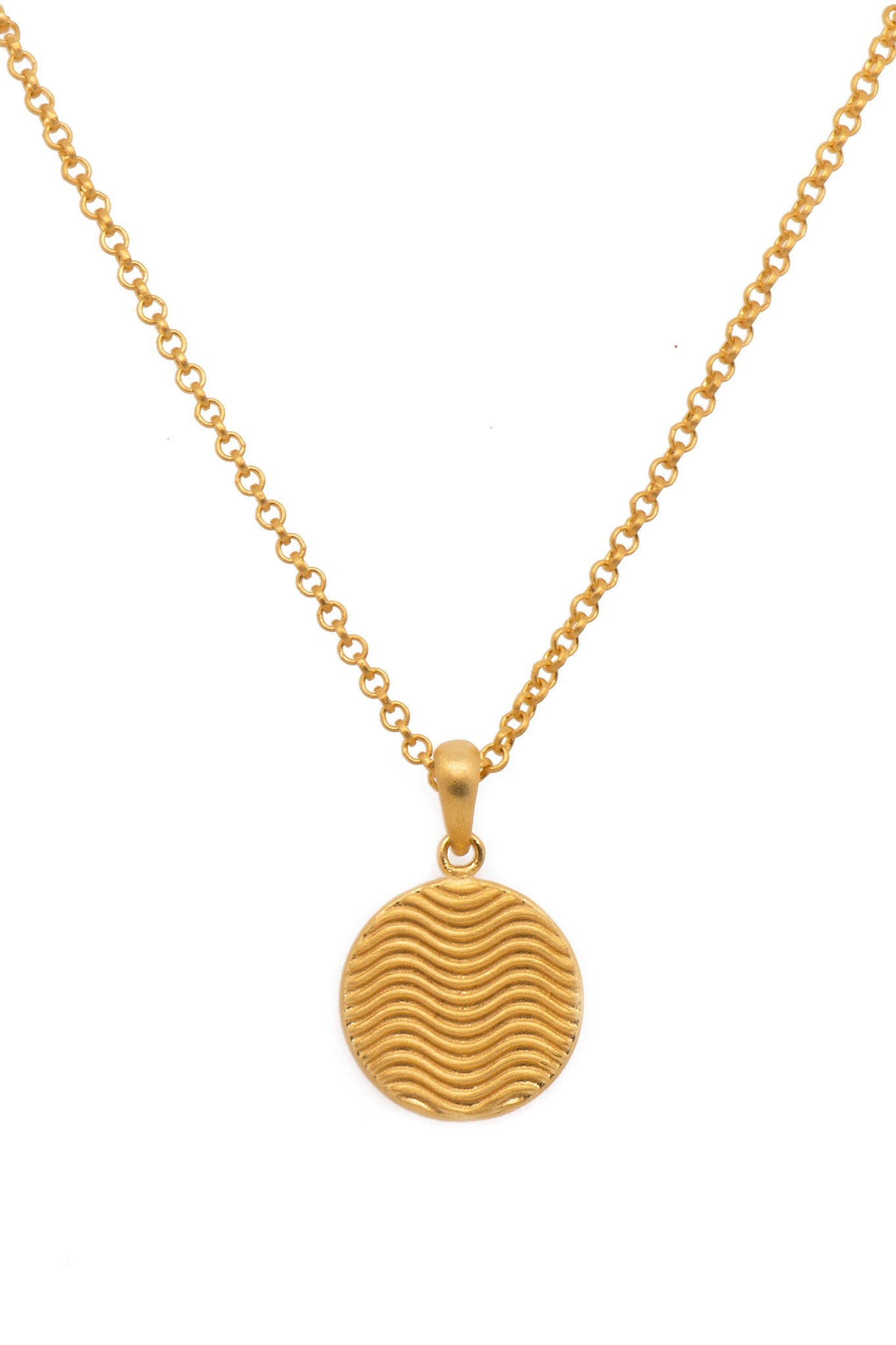 SERENITY PENDANT 24K GOLD VERMEIL - Joyla Jewelry